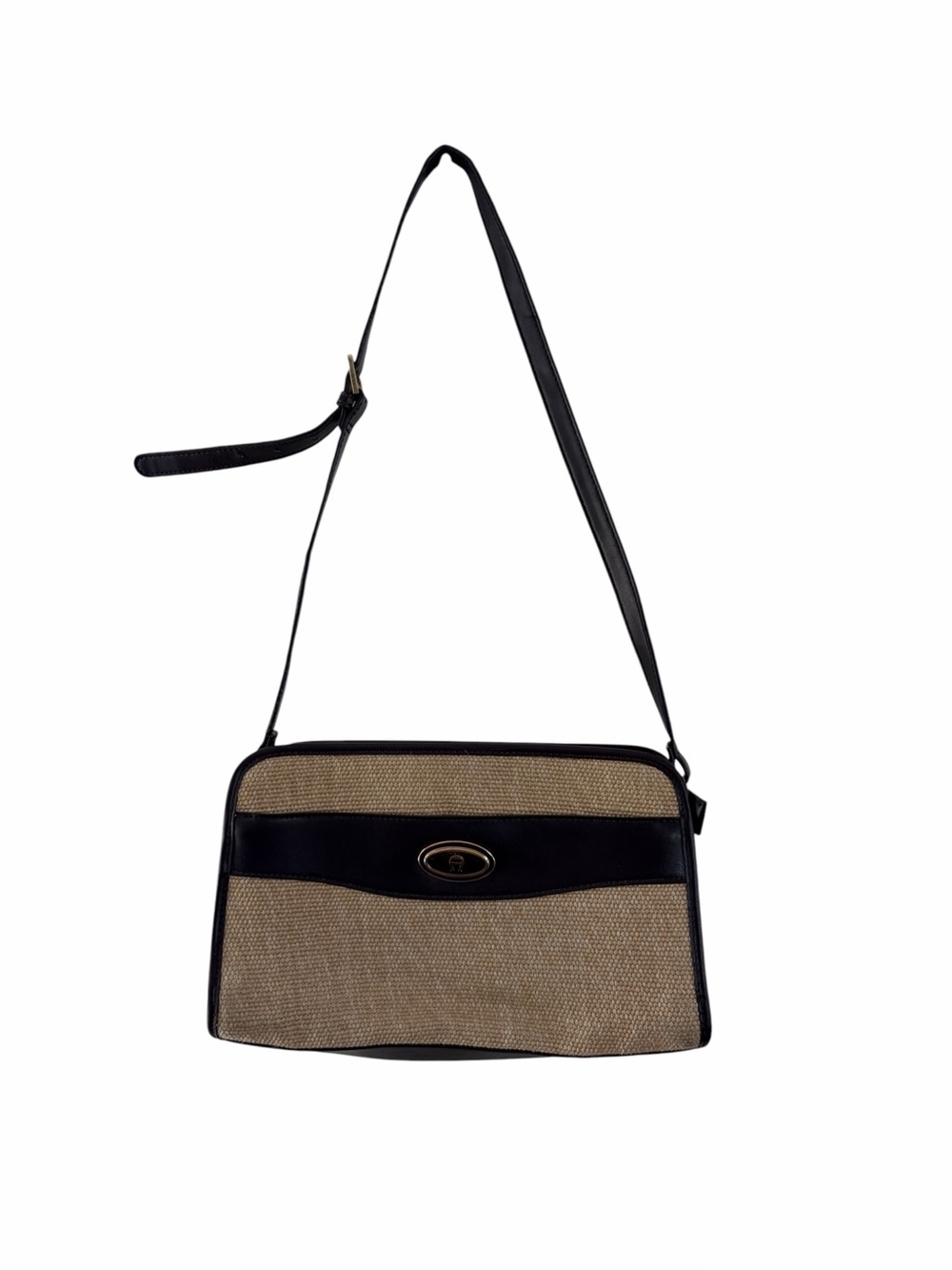 Etienne Aigner woven straw shoulder bag